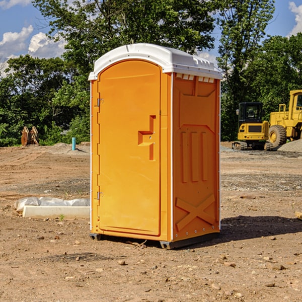 can i customize the exterior of the porta potties with my event logo or branding in Long Island Kansas